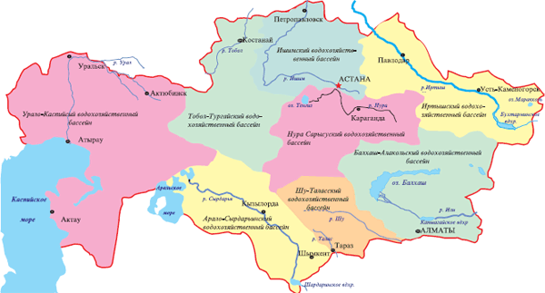 Бассейны казахстана. Бассейны рек Казахстана на карте. Реки Казахстана на карте. Карта речных бассейнов Казахстана. Крупные реки Казахстана на карте.